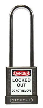 STOPOUT Plastic Body Padlock, Shackle Clearance 3