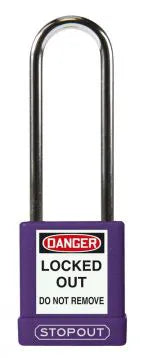 STOPOUT Plastic Body Padlock, Shackle Clearance 3
