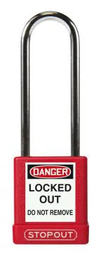 STOPOUT Plastic Body Padlock, Shackle Clearance 3