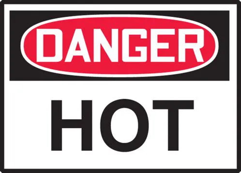 Safety Label, DANGER HOT, 3.5