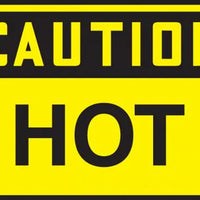 Caution Hot 3.5"x5" Adhesive Vinyl 5/Pack | LCHL675VSP