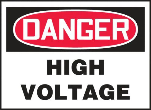 Safety Label, DANGER HIGH VOLTAGE, 3.5