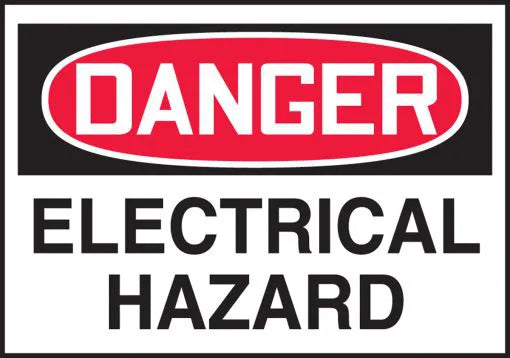 Safety Label, DANGER ELECTRICAL HAZARD, 3.5