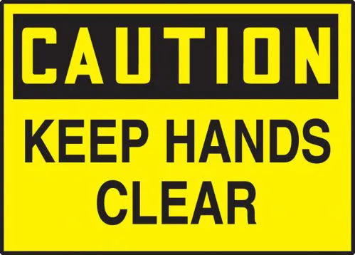 Safety Label, CAUTION KEEP HANDS CLEAR, 3.5