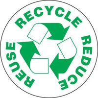 Recycle Reduce Reuse Hard Hat Stickers 2.5" Vinyl 10Pk | LHTL166