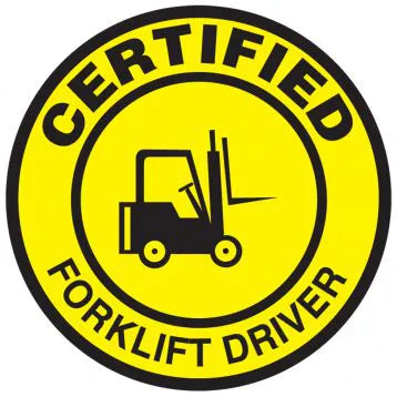 Certified Forklift Driver Hard Hat Stickers 2.5