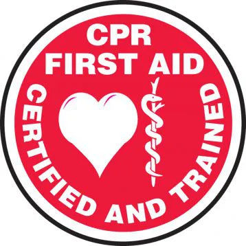CPR First Aid Hard Hat Stickers 2.5
