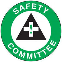 Safety Committee Hard Hat Stickers 2.5" Vinyl 10Pk | LHTL354