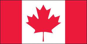 Canadian Flag Hard Hat Stickers 1.5"x 3" Vinyl 10Pk | LHTL393