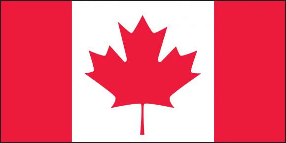 Canadian Flag Hard Hat Stickers 1.5