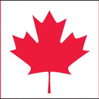 Canadian Flag Hard Hat Stickers 1"x1.75" Vinyl 10Pk | LHTL391