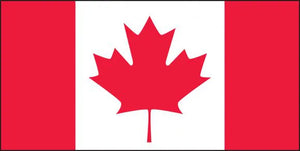 Canadian Flag Hard Hat Stickers 1"x1.75" Vinyl 10Pk | LHTL391