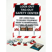 LOCKOUT STATION, EQUIPPED, 30 X 24, HIGH IMPACK POLYSTYRENE