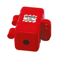 PLUG LOCKOUT, SINGLE ENTRY, RED