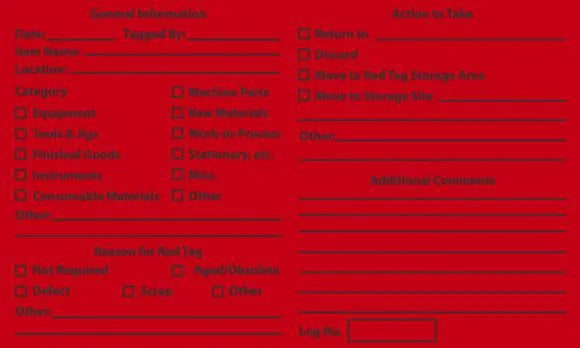 General Information Red Tag Labels 3