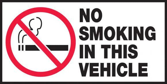 No Smoking In This Vehicle 1.5