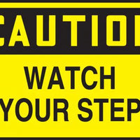 Caution Watch Your Step 3.5"x5" Vinyl 5/Pack | LSTF601VSP