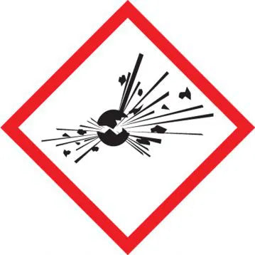 GHS Pictogram Label, (Exploding Bomb), 1