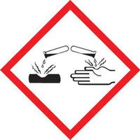GHS Pictogram Label, (Corrosion), 1"H x 1"W, Adhesive Poly, 250/RL
