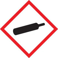 GHS Pictogram Label, (Gas Cylinder), 1"H x 1"W, Adhesive Poly, 500/RL