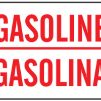 Gasoline Bilingual Signs | M-0764
