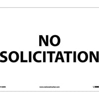 NO SOLICITATION, 10X14, RIGID PLASTIC