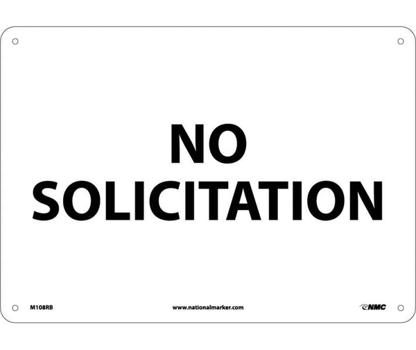 NO SOLICITATION, 10X14, .040 ALUM