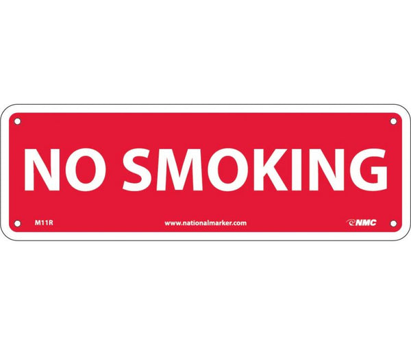 NO SMOKING, 4X12, RIGID PLASTIC