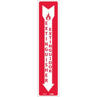 FIRE EXTINGUISHER BILINGUAL, 18X4, PS VINYL
