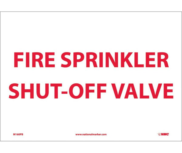 FIRE, SPRINKLER SHUT OFF VALVE, 10X14, PS VINYL