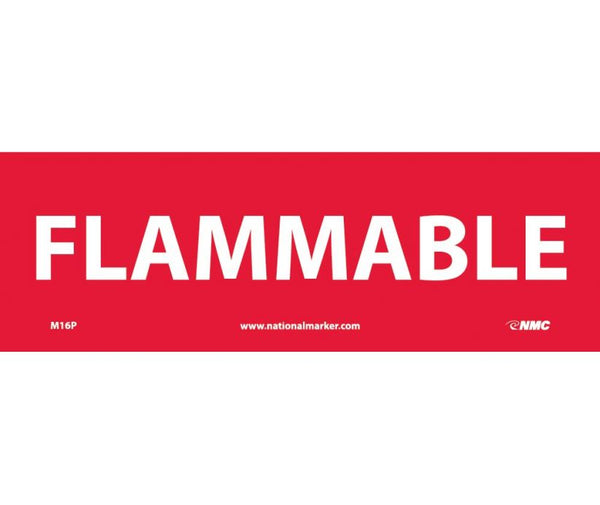 FLAMMABLE, 4X12, RIGID PLASTIC