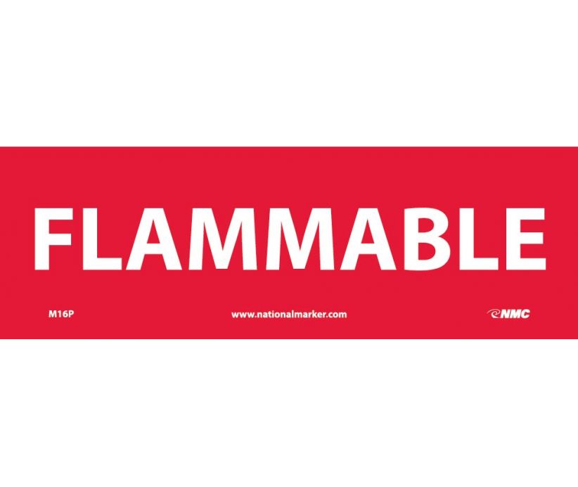 FLAMMABLE, 4X12, RIGID PLASTIC