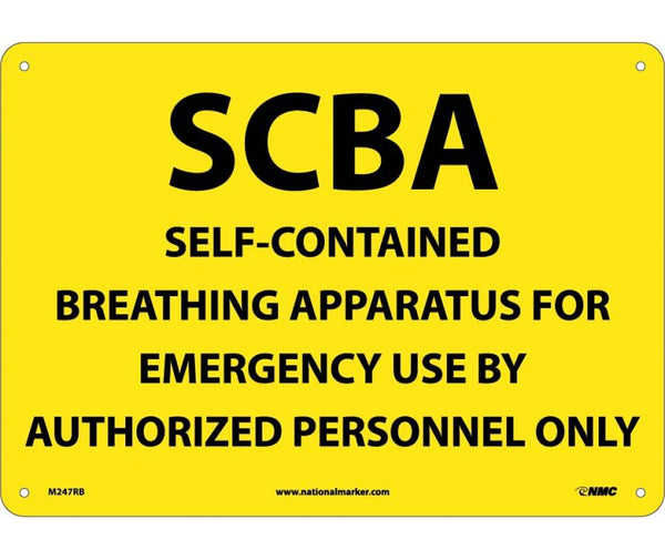 SCBA SELF-CONTAINED BREATHING APPARATUS, 10X14, RIGID PLASTIC