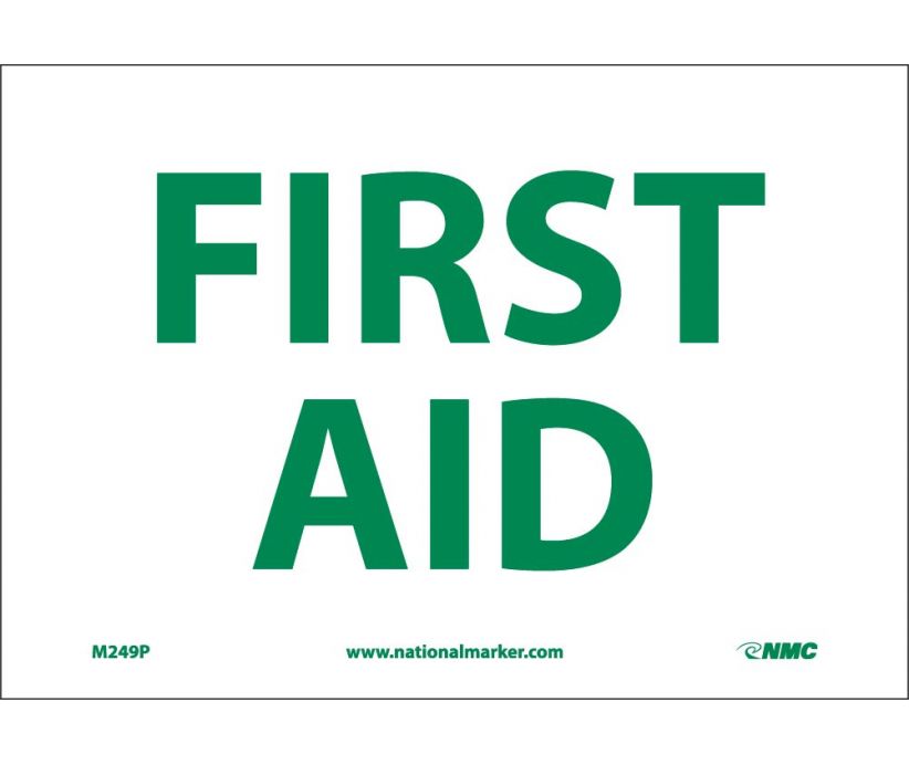 FIRST AID, 7X10, RIGID PLASTIC