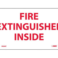 FIRE EXTINGUISHER INSIDE, 3X5, PS VINYL, 5/PK