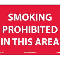 SMOKING PROHIBITED IN THIS AREA, 10X14, PS VINYL
