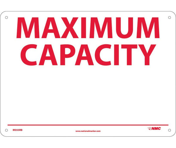 MAXIMUM CAPACITY _______, 10X14, RIGID PLASTIC