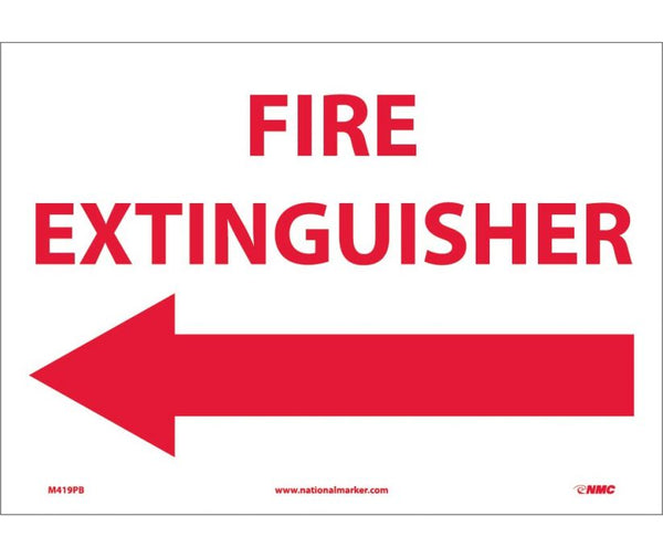 FIRE EXTINGUISHER (WITH LEFT ARROW), 10X14, PS VINYL