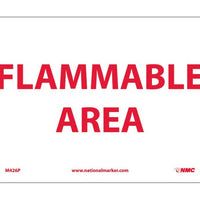 FLAMMABLE AREA, 7X10, PS VINYL