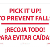 PICK IT UP! TO PREVENT FALLS RECOJA TODO (BILINGUAL), 14X20, PS VINYL