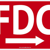 FDC RIGHT ARROW GRAPHIC  SIGN, 14X10, .040 ALUM