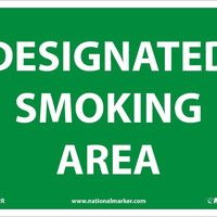 DESIGNATED SMOKING AREA, 7X10, .050 RIGID PLASTIC