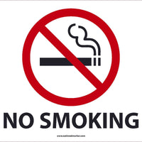 NO SMOKING, ALUMINUM, 18X12