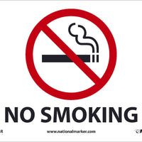 NO SMOKING, PLASTIC, .055"-THICK HDPE, 10X7