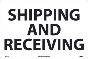 SHIPPING AND RECEIVING, 12x18, .040 ALUM