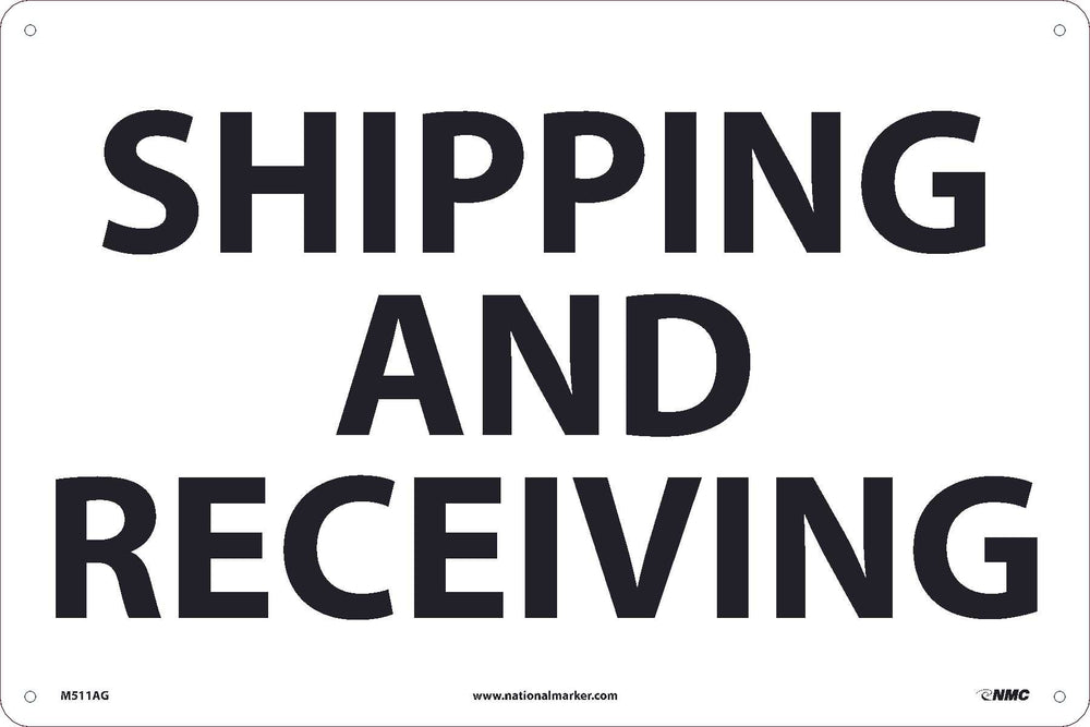 SHIPPING AND RECEIVING, 12x18, .040 ALUM