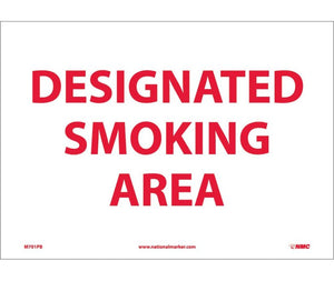 DESIGNATED SMOKING AREA, 10X14, PS VINYL