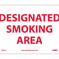 DESIGNATED SMOKING AREA, 7X10, PS VINYL