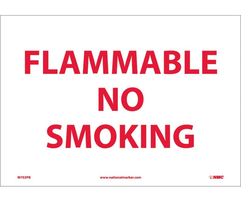 FLAMMABLE NO SMOKING, 10X14, PS VINYL