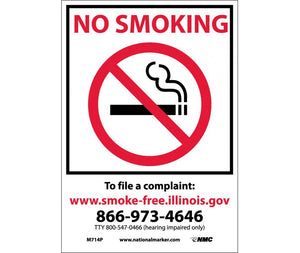 ILLINOIS NO SMOKING (GRAPHIC), 10x7, PS VINYL
